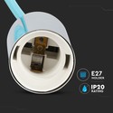 E27 Krom Metall Kopp-Pendel Lampe - Lyseblå