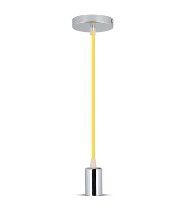 E27 Krom Metall Koppendelys - Gul E27 Krom Metall Koppendelys - Gul