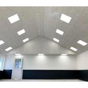 Innbyggingsramme for 120x60 LED panel - Ny model, passende for trebetong og gips, hvit kant