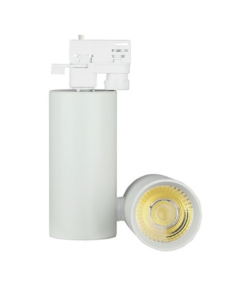 30W LED Skinnespot - 6400K, Hvit Hus