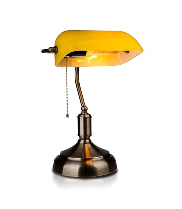 Banker Bordlampe E27 - Bakelitt, Gul