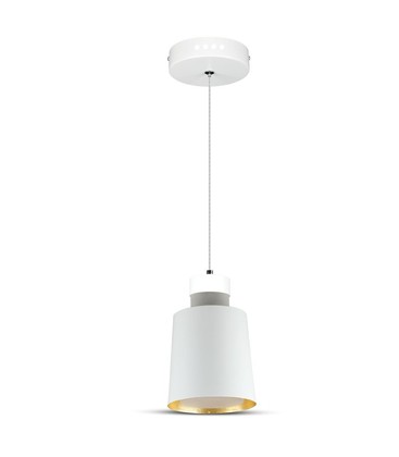 7W LED Pendel - Akryl, Hvit Lampeskjerm, 4000K