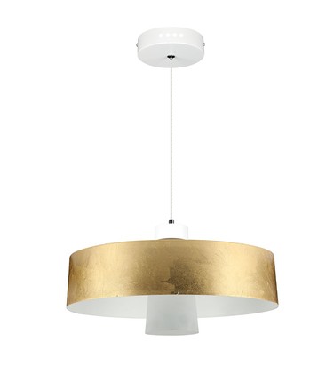 7W LED Pendellampe - Akryl, Gull Lampeskjerm, 3000K.