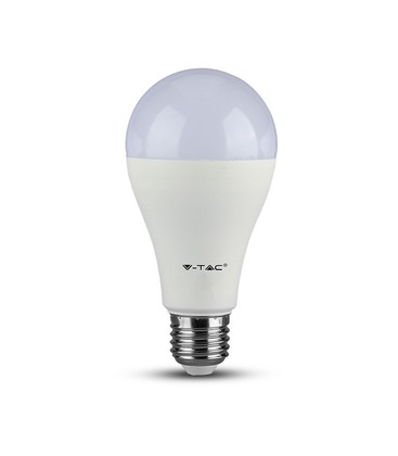 A65 LED Pære 15W E27 - 6400K, Plast, 2 stk