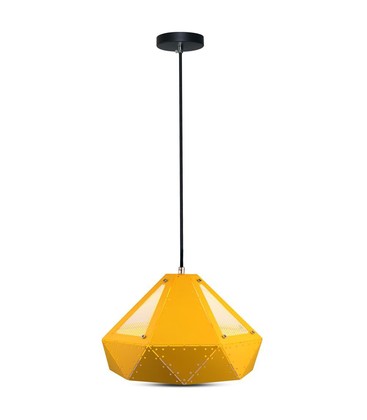 Pastell Prism Pendel Lampe (E27) - Ø310*180mm, gul.