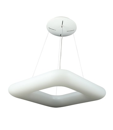 42W LED Designer Pendel - Firkantet, CCT: 3i1, Dimbar, Hvit