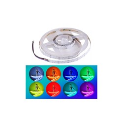 RGB+W LED strip 24V 24W/m RGB+WW COB-LED strip - 5m, IP20, 24V, COB LED