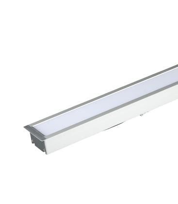 40W LED lineært lys - Nedfelt, Samsung chip, 6400K, Sølv hus