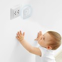Veggfeste mikrobølgesensor - Hvit, for innbygging, Maks 300W