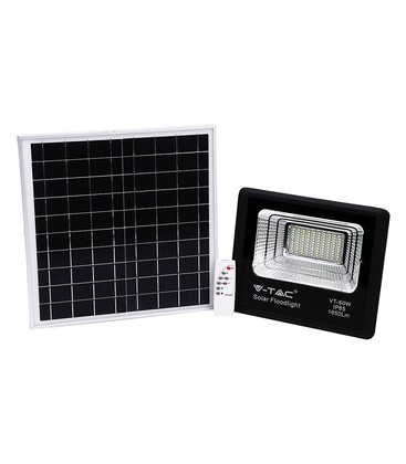 20W Solcellepanel - LED lyskaster, 6000K