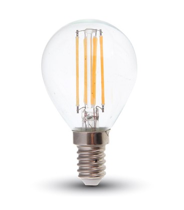 P45 LED Lyspære 6W E14 - Klart Glass, 2700K