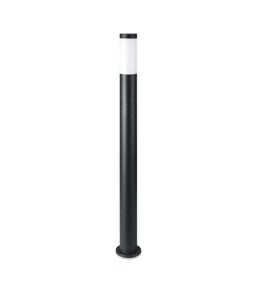 Pullertlampe E27 - Rustfritt Stål Hus (110 cm), Svart, IP44.