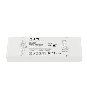 LEDlife rWave universal 5-i-1 strip controller - Tuya Smart/Smart Life, RGB/W, CCT, single color