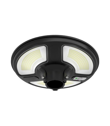 10W LED Solcelle Rund Hage Lampe - Sensor RF Kontroll, 6500K, IP65.