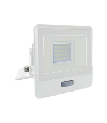 20W PIR sensor lyskaster - Samsung chip, 6500K, hvit hus.