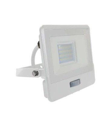 20W lyskaster - PIR-sensor, Samsung-brikke, 1m kabel, 4000K, hvitt hus