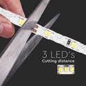 12V ZigZag 5W/m LED strip - 5m, 60 LED per meter, IP20