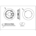 LEDlife Unni68 møbelspot - Hull: Ø5,6 cm, Mål: Ø6,8 cm, RA95, børstet stål, 12V DC