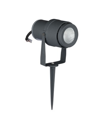 12W Hage lampe - LED, 3000K, grått hus