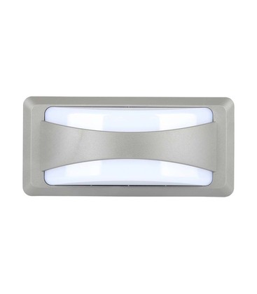 12W LED Vegglampe - Softlight, 4000K, Grått Hus