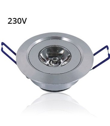 LEDlife 1,2W downlight - Hull: Ø4,2 cm, Mål: Ø5,2 cm, 2,2 cm høy, 230V