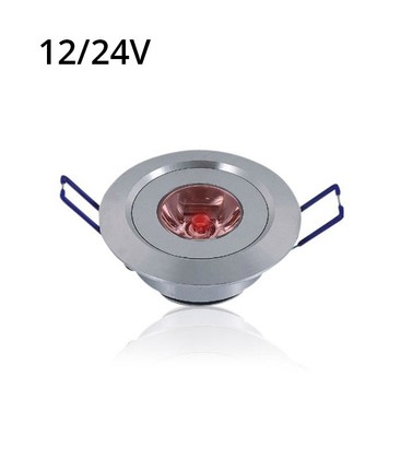 Outlet: LEDlife 1W downlight med rødt lys - hull: Ø4,4 cm, Mål: Ø5,2 cm, 2,2 cm høy, dimbar, 12V/24V Outlet: LEDlife 1W downlight med rødt lys - hull: Ø4,4 cm, Mål: Ø5,2 cm, 2,2 cm høy, dimbar, 12V/24V
