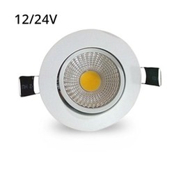 LED downlights LEDlife 3W downlight - Hull: Ø6,7-8 cm, Mål: Ø8,5 cm, hvit kant, dimbar, 12V/24V