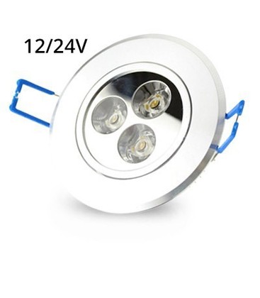 LEDlife 3W downlight - Hull: Ø7-8 cm, Mål: Ø8,4 cm, 4 cm høy, dimbar, 12V/24V