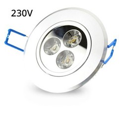 Lavtbyggende downlights LEDlife 3W downlight - Hull: Ø7-8 cm, Mål: Ø8,4 cm, 4 cm høy, dimbar, 230V