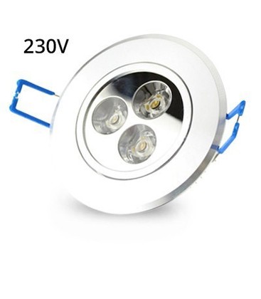 LEDlife 3W downlight - Hull: Ø7-8 cm, Mål: Ø8,4 cm, 4 cm høy, dimbar, 230V