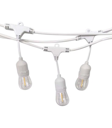 V-Tac Hvit Lysslynge - til 15 stk. E27 pærer 15 meter, IP65, 230V, uden lyskilde V-Tac Hvit Lysslynge - til 15 stk. E27 pærer 15 meter, IP65, 230V, uden lyskilde