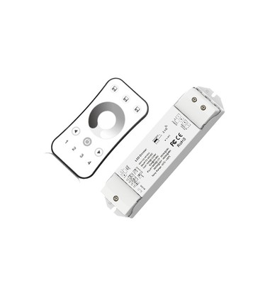 LEDlife rWave dimmer med fjernkontroll og holder - Avlastning i begge ender, 12V (180W), 24V (360W)