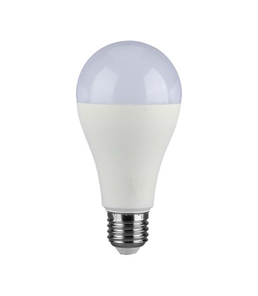 A65 15W E27 - LED Plast Pære, 4000K, 200D