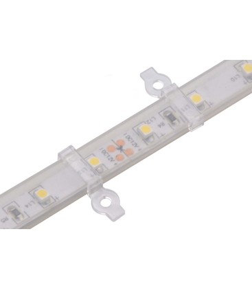 20 stk. klare festeklips til LED strip - Brukes til 10mm IP65 strips