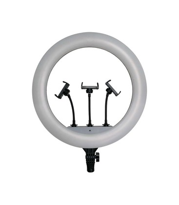 55W LED Ringlys - 18 Tommer med 3 Telefonholdere og Fjernkontroll, 3200K-5800K