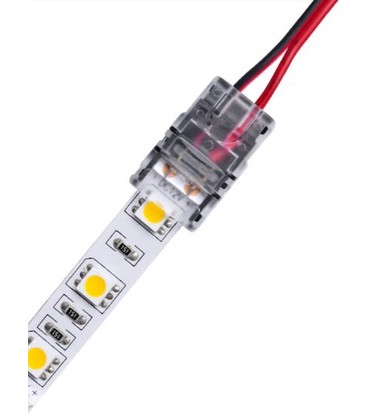 LED strip samler til løse ledninger - 10mm, enkeltfarvet, IP65, 5V-24V