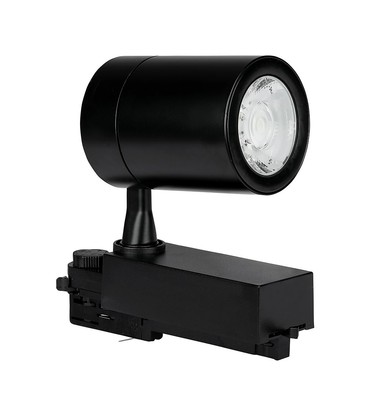 35W LED skinnespot - 6000K, svart hus