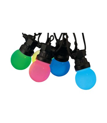 13m LED lyskjede med 15 RGB pærer - 0.5W/pære, styres via medfølgende fjernkontroll 13m LED lyskjede med 15 RGB pærer - 0.5W/pære, styres via medfølgende fjernkontroll