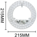 24/18/12W LED-innsats med linser, flimmerfri - Ø21,5 cm, Valgfri CCT, erstatt G24, sirkulærrør og kompaktlysrør