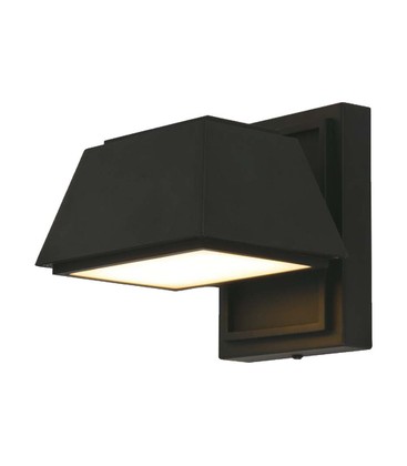 15W LED utendørs vegglampe - 16x16,5x16,4 mm, 4000K, svart, IP65