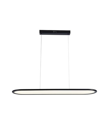 24W LED pendellampe - 80x100cm, 4000K, sort, hus.