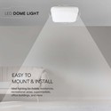V-Tac 18W LED taklampe - IP44, 25 x 25cm, høyde 6,5cm, hvit kant, inkl. lyskilde