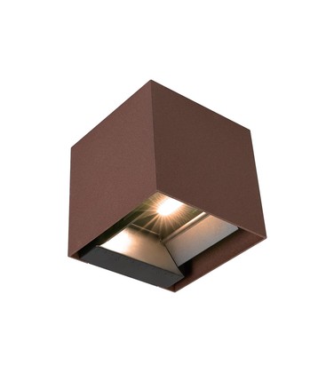 9W LED Vegglampe - COB, Solcelle, PIR Sensor, 4000K, Corten, IP65