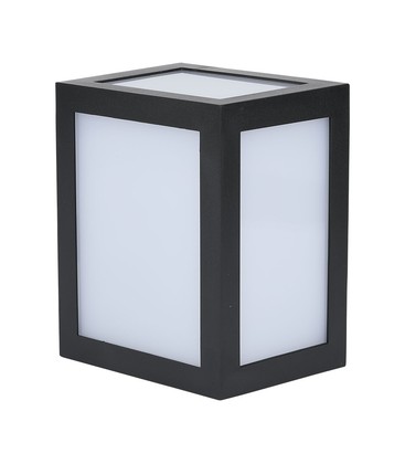 12W Vegglampe - LED, 6400K, svart hus