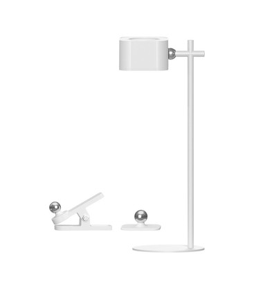 3W LED Bordlampe - Opp/Ned, Magnetisk, Touch, Dempbar, 3i1, Hvit, Hus