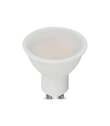 10W GU10 - LED plast spotlight, melkeaktig deksel, 4000K.