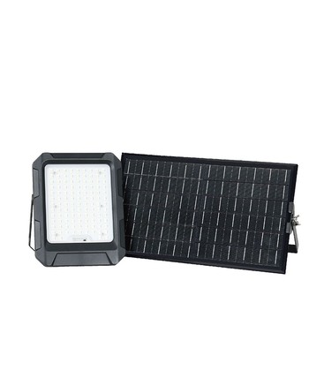 15W solcellepanel med lyskaster - 4000K, med fjernkontroll, IP65