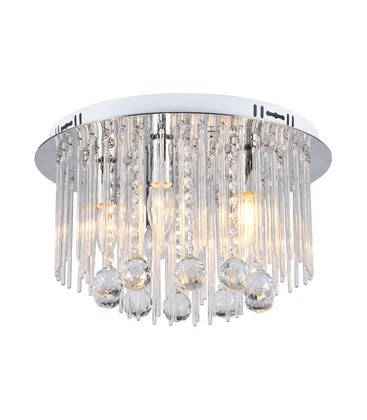 LED Designer Taklampe - Krystallampe, Klar, Sokkel E14.