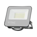 V-Tac 30W RGB+kald hvit lyskaster - Sort hus, fjernkontroll, IP65