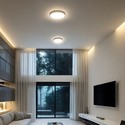 V-Tac 18W LED taklampe - Samsung Chip, Ø25cm, IP44, svart kant, inkl. lyskilde
